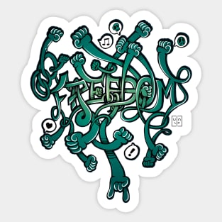 Freedom (green) Sticker